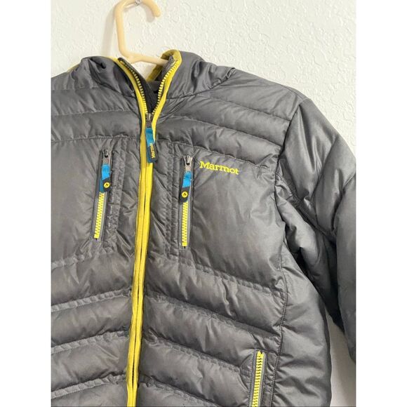 Marmot Down Gray Puffer Jacket Youth Size L 10 12 - Picture 2 of 4